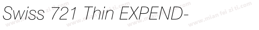 Swiss 721 Thin EXPEND字体转换